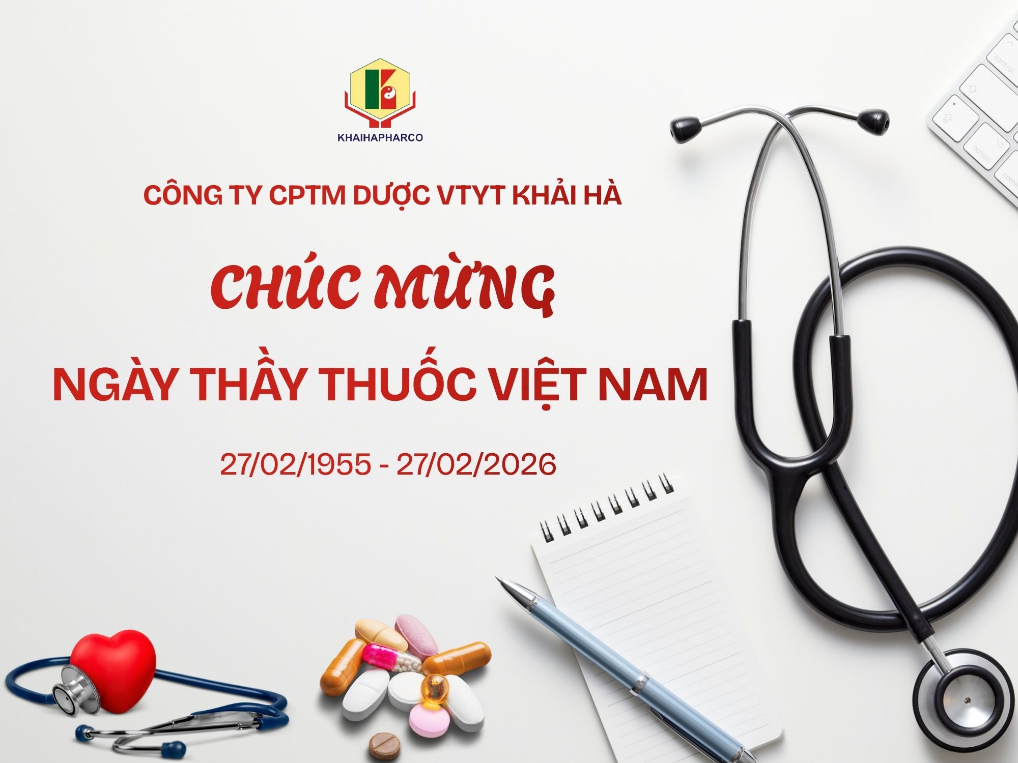 DƯỢC KHẢI CHÚC MỪNG NGÀY THẦY THUỐC VIỆT NAM 27/2